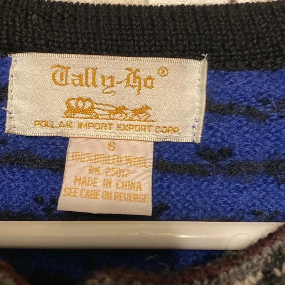 Vintage Tally-Ho Wool Button Cardigan Size S - Picture 2 of 8